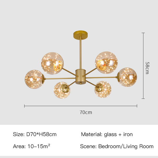 Star Magic Bean Glass Chandelier