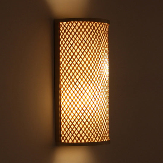 Bamboo bedroom wall lamp