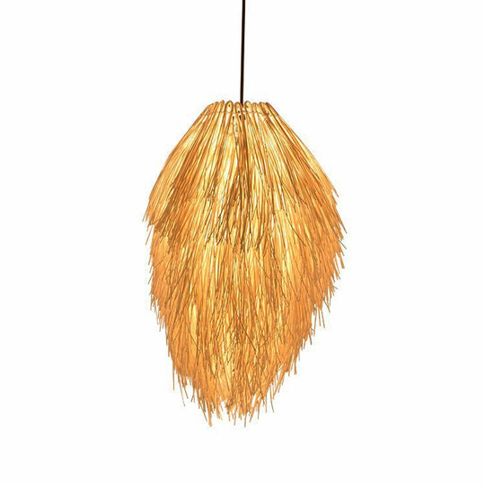 Idyllic Hotel Rattan Chandelier Creative Pine Cone Chandelier