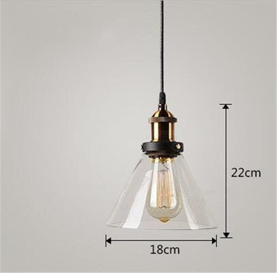 Nordic Industrial Home Bedroom Glass Chandelier