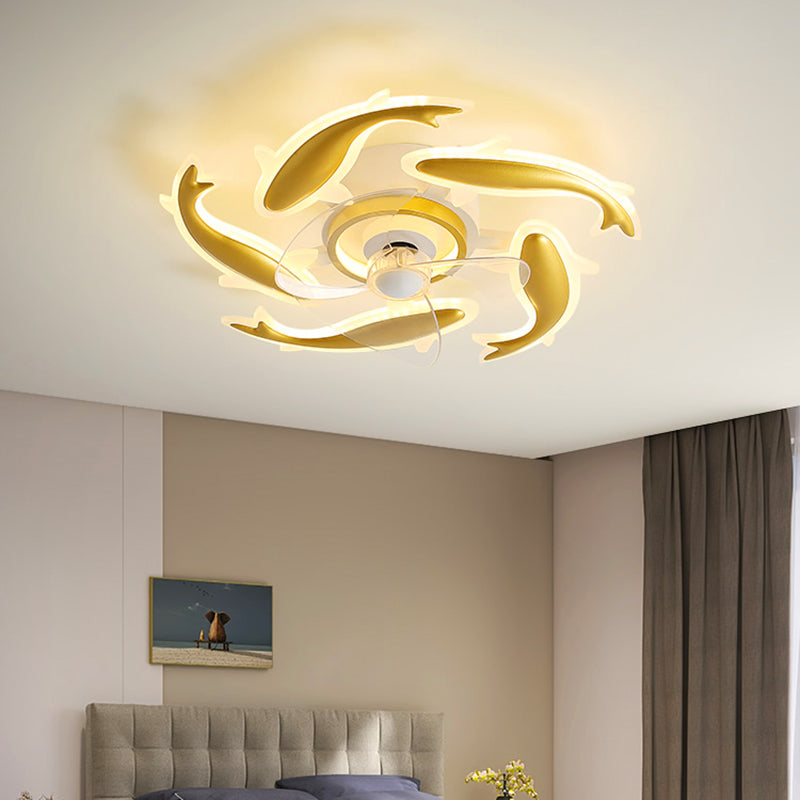 Simple Bedroom Ceiling Fan Lamp