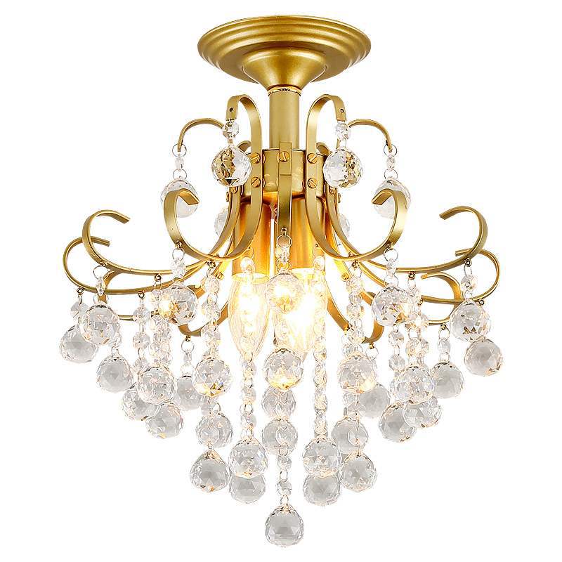 European Light Luxury Small American Restaurant Crystal Chandelier