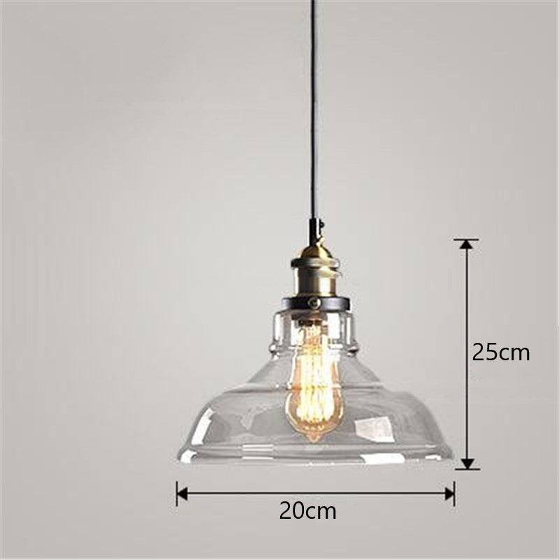 Nordic Industrial Home Bedroom Glass Chandelier