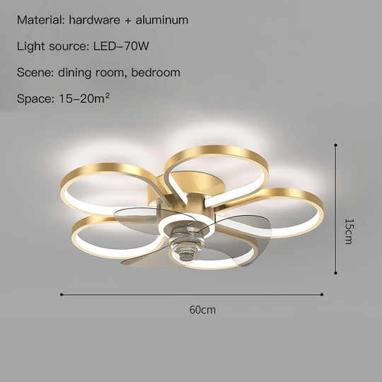 Simple Bedroom Fan Lamp Nordic Room Ceiling