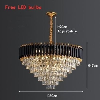 Creative Crystal Living Room Chandelier Nordic Simple Light Luxury American