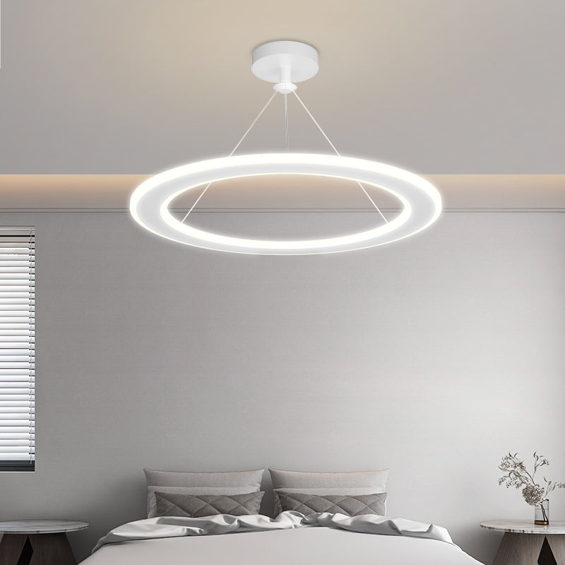 Simple Modern Circular Bedroom Study Chandelier