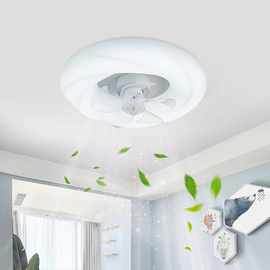 Bedroom LED Ceiling Silent Fan Light