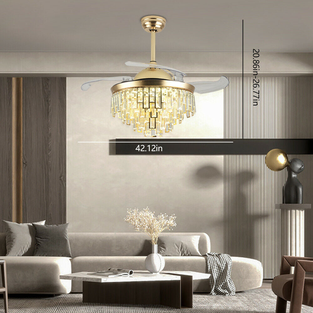 Luxury Crystal European Fan Light Restaurant