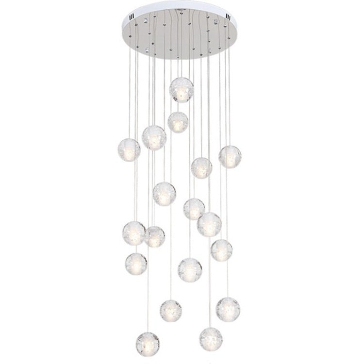 Meteor Shower Crystal Bubble Chandelier Villa Stair