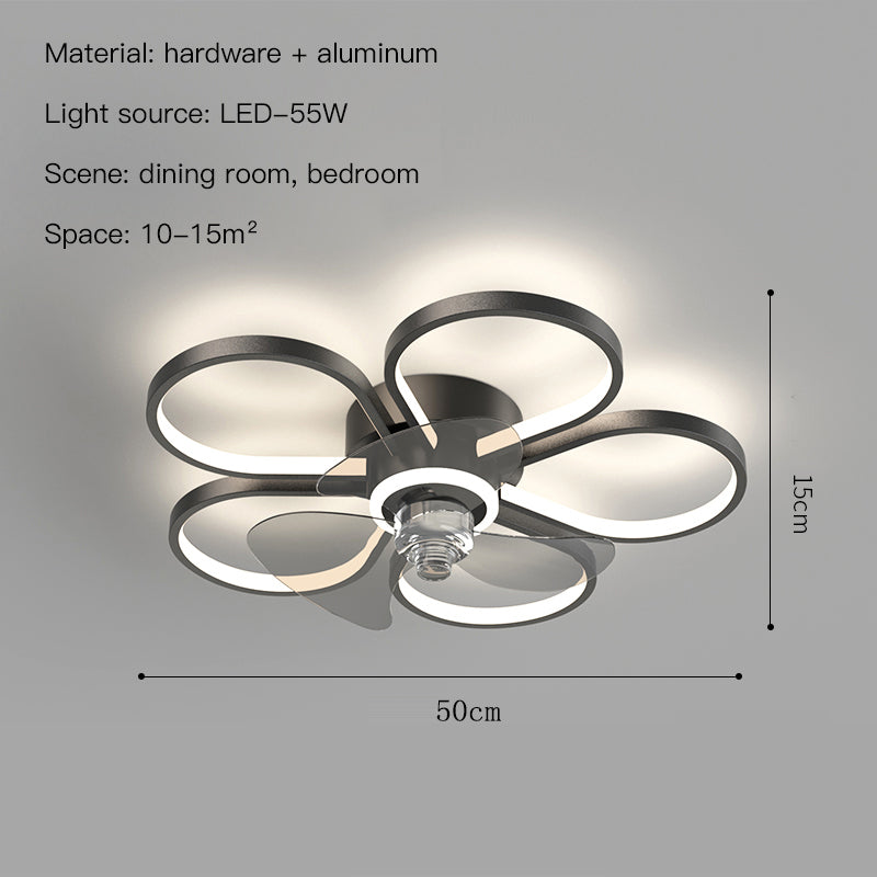 Simple Bedroom Fan Lamp Nordic Room Ceiling