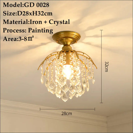 Petite Bronze Iron and Crystal Chandelier - Nine Elegant Designs