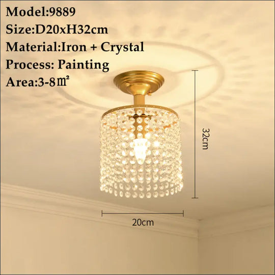 Petite Bronze Iron and Crystal Chandelier - Nine Elegant Designs