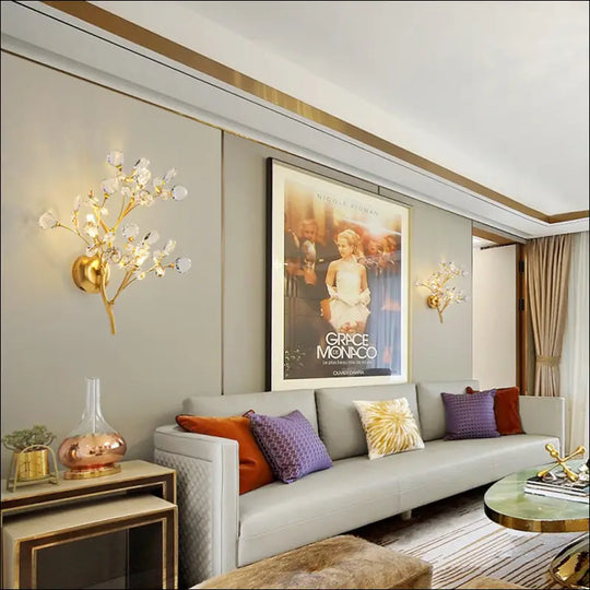 Golden Floral Wall Lamp™