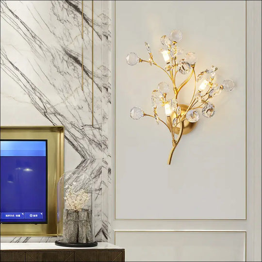 Golden Floral Wall Lamp™