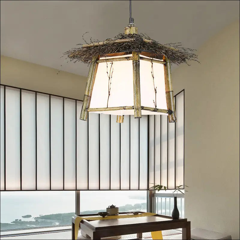 Eastern Retreat Bamboo Chandelier™