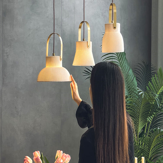 Luxury Translucent Porcelain Simple Creative Nordic Chandelier