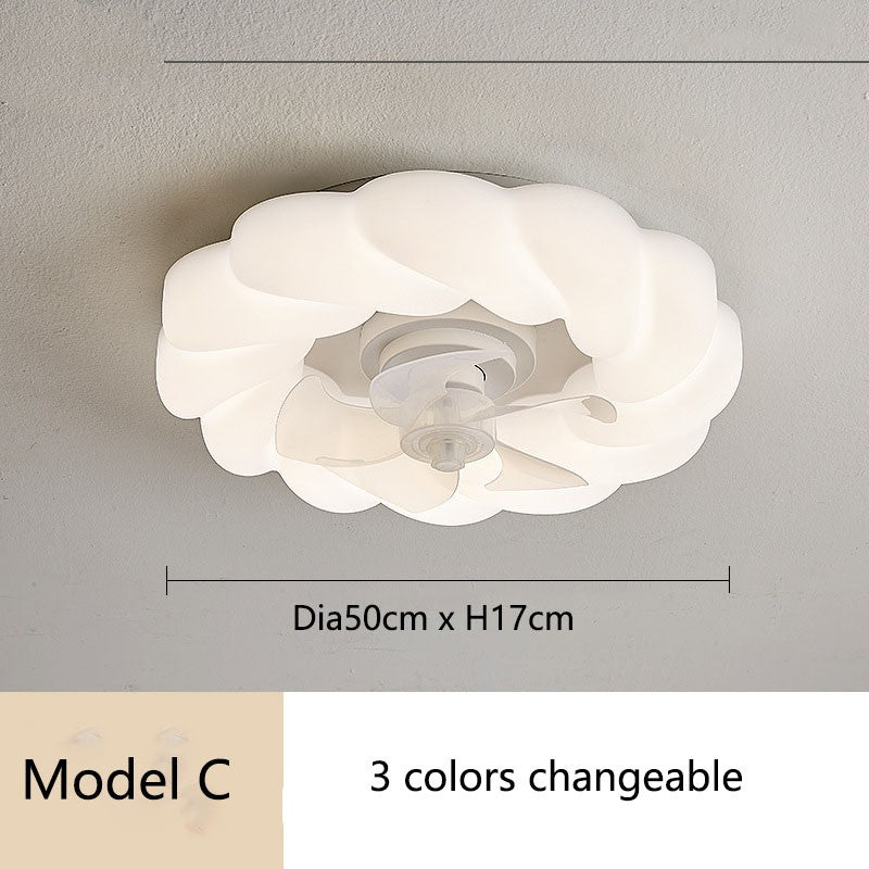 Bedroom LED Ceiling Silent Fan Light