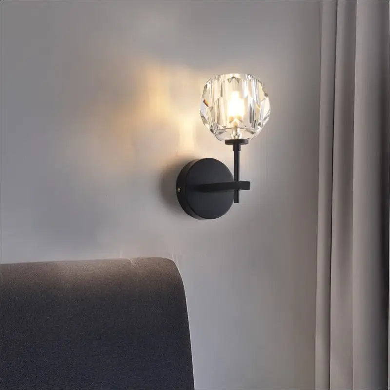 Bedroom Bedside Crystal Wall Lamp