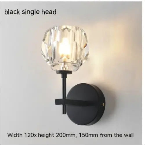 Bedroom Bedside Crystal Wall Lamp