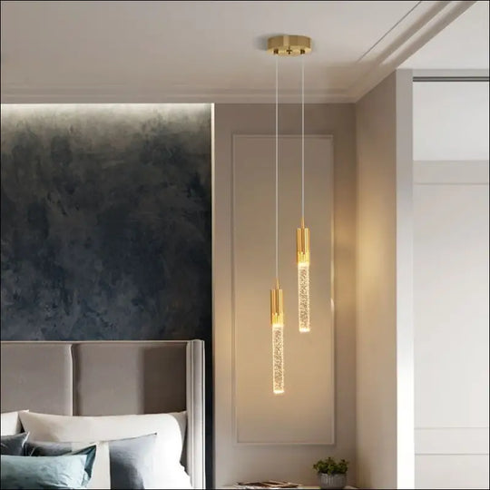 Bedside Pendant Lamp Light Luxury Crystal