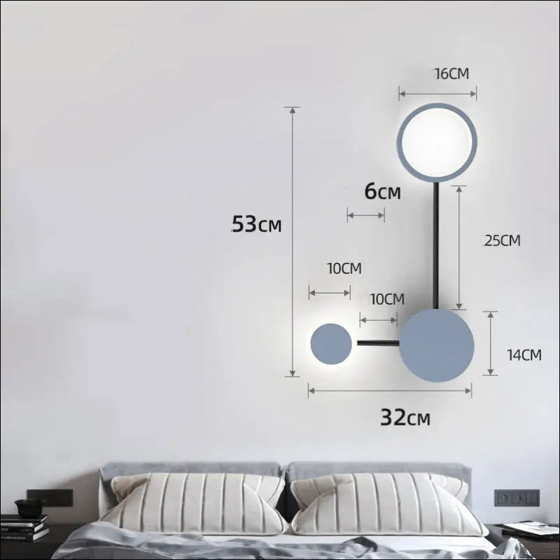 Contracted Bedroom Bedside Lamp Designer Wall Lamp