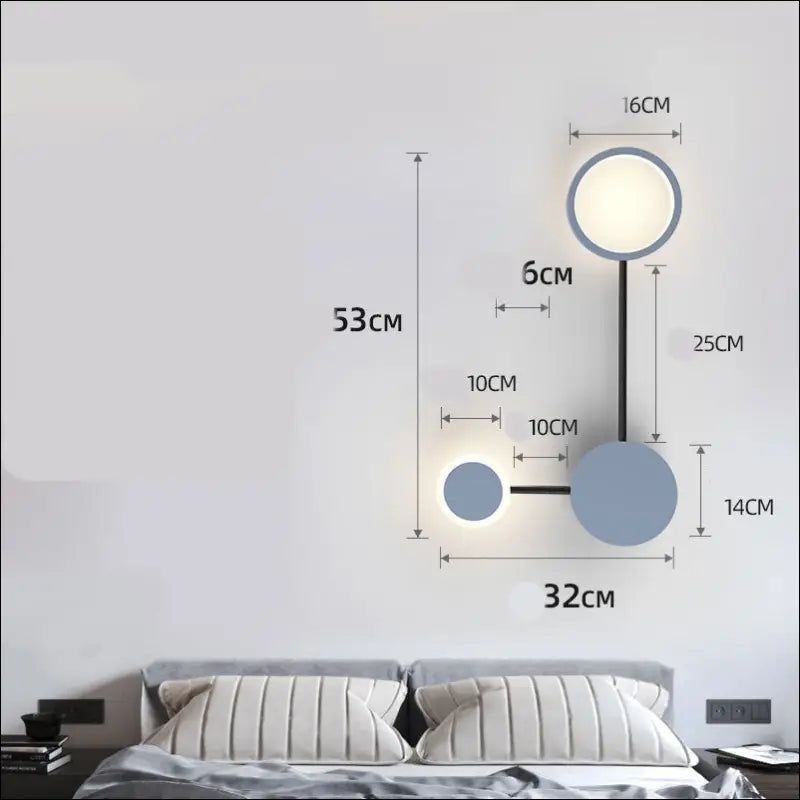 Contracted Bedroom Bedside Lamp Designer Wall Lamp