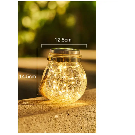 Crack ball glass jar light