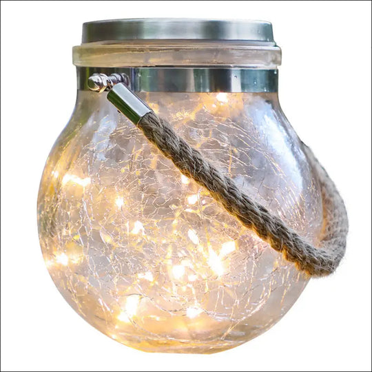 Crack ball glass jar light