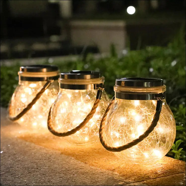 Crack ball glass jar light