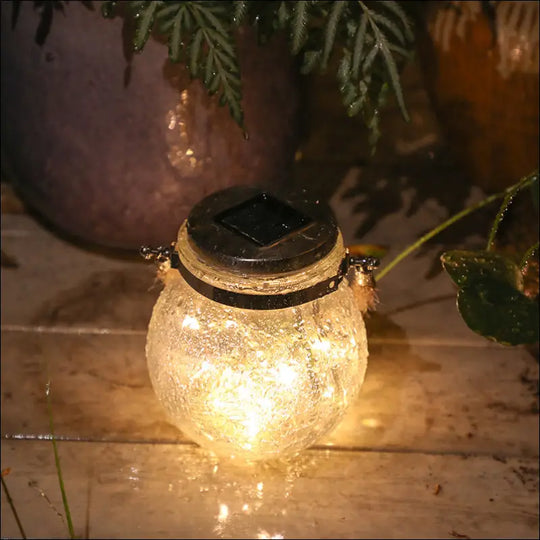 Crack ball glass jar light