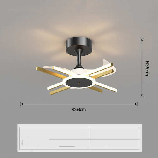 Nordic Light Luxury Living Room Fan Lamp Simple New Style