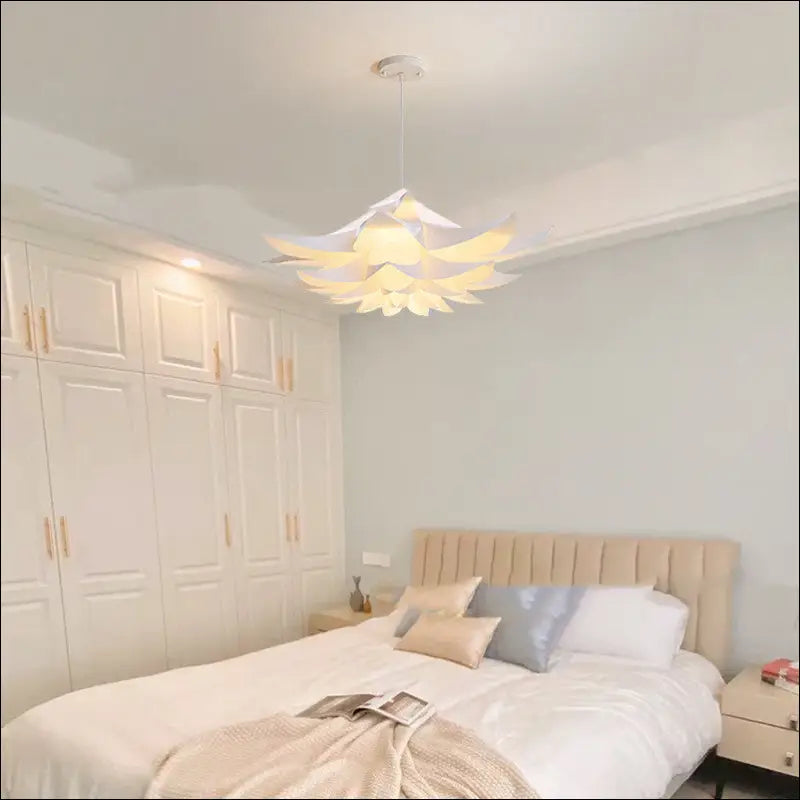 Domestic Stylish Minimalist Girly Floral Bedroom Chandelier