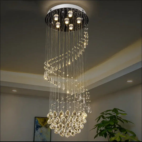 Luxury Spiral Crystal Chandelier