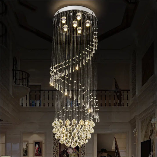 Luxury Spiral Crystal Chandelier