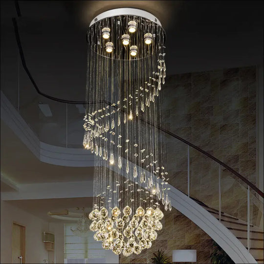 Luxury Spiral Crystal Chandelier