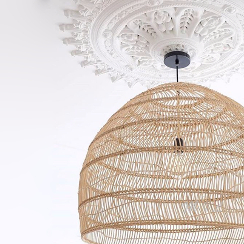 Light Luxury Rattan Chandelier Art Villa Lamps