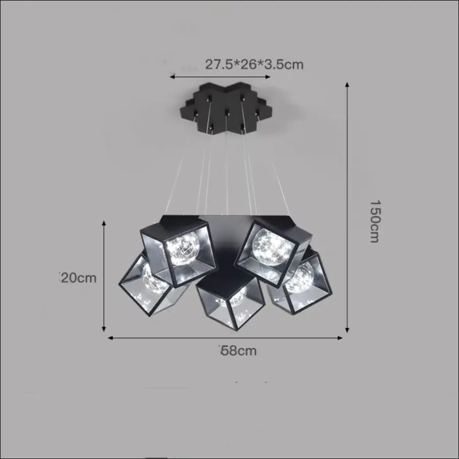 Home Bedroom Model Room Lamp Nordic Star Dining Room Chandelier