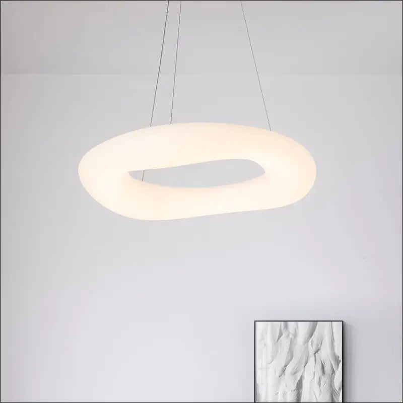 Italian Designer Nordic Chandelier Modern Minimalist Creative Living Room Lamps Round Ring Dining Room Bedroom Chandelier