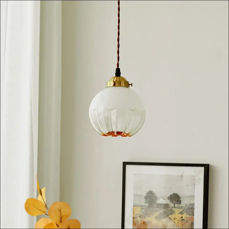 New Japanese Glass Retro Chandelier Nordic Ball