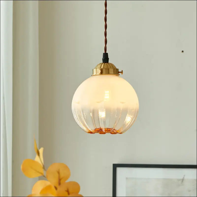 New Japanese Glass Retro Chandelier Nordic Ball