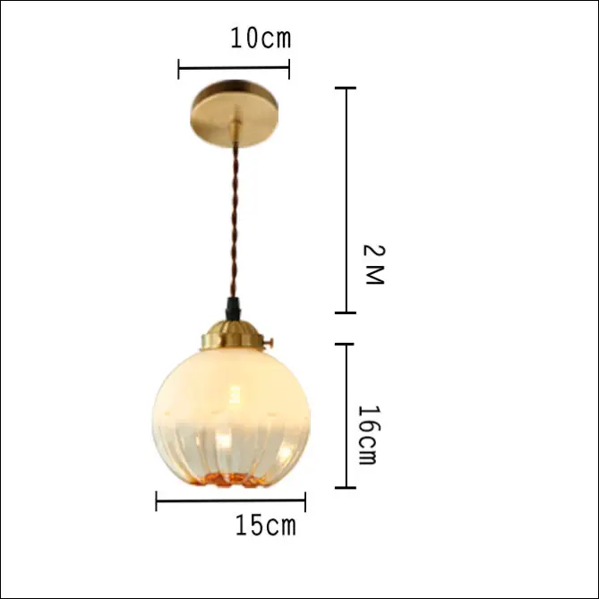 New Japanese Glass Retro Chandelier Nordic Ball