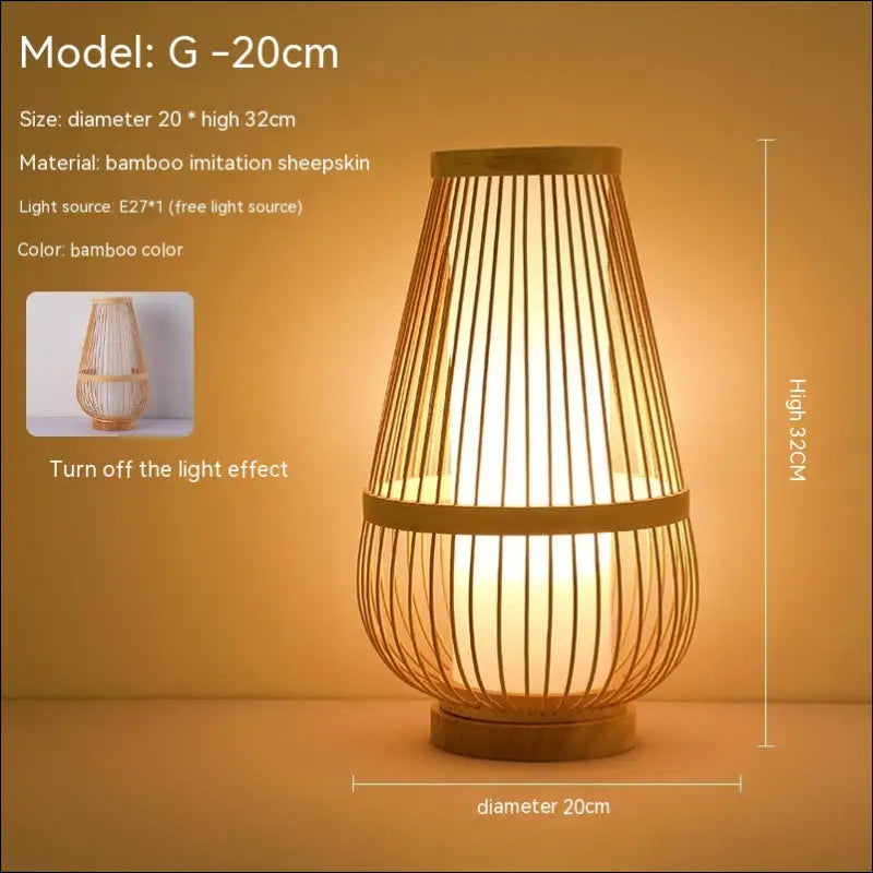 Japanese Style Atmosphere Table Lamp Rechargeable Retro