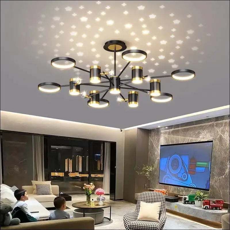 Light Luxury Chandelier Nordic Star Lamp Combination Whole House Package