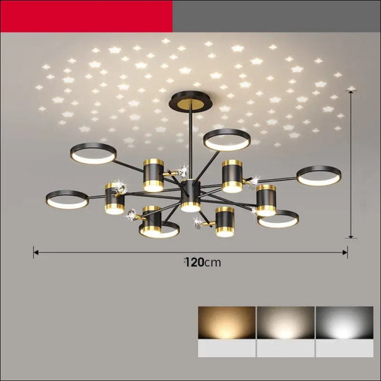 Light Luxury Chandelier Nordic Star Lamp Combination Whole House Package