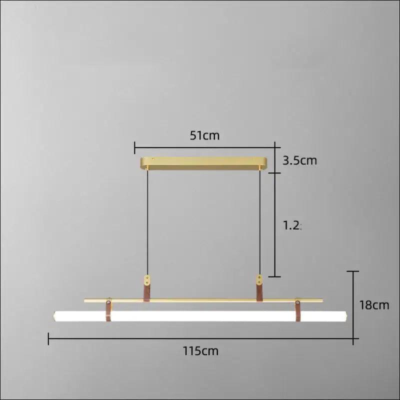 One Line Hanging Lamp For Restaurant Bar Counter