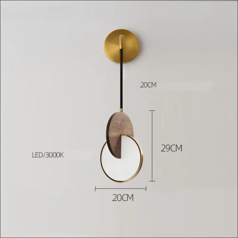 Long-line Light Atmosphere Walnut Solid Wood Chandelier