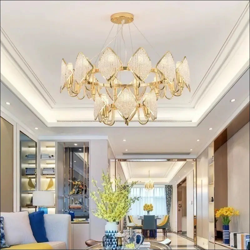 Modern French Luxury Living Room Crystal Chandelier