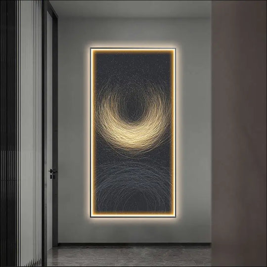 Modern Light Luxury Wall Abstract With Light Hanging Picture