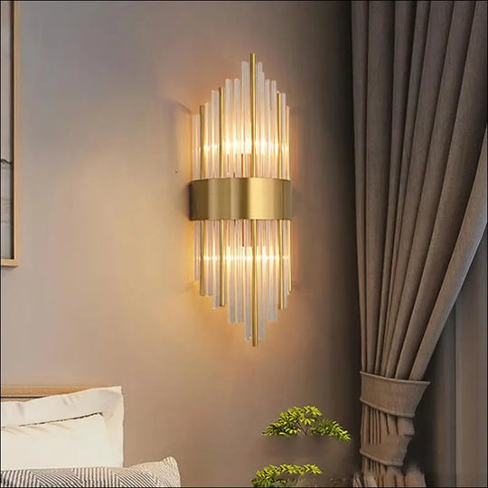 Modern Living Room Light Luxury Crystal Creative Wall Lamp