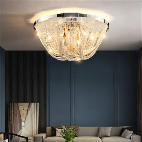 Modern Luxury Tassel Aluminum Chain Bedroom Lamp Nordic Creativity